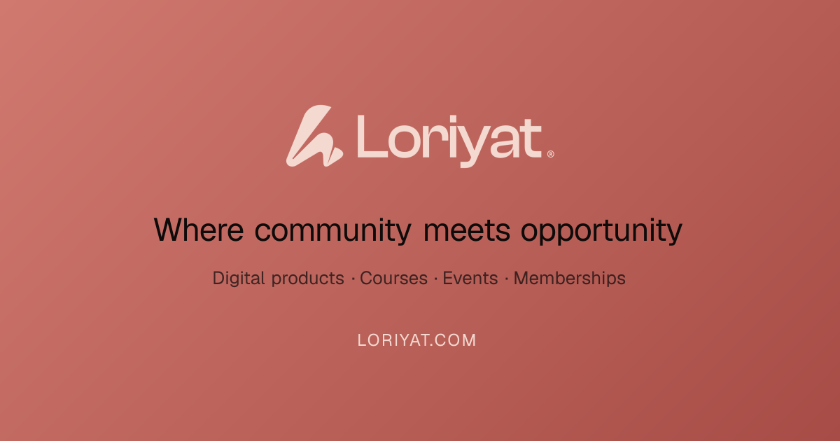 Digital products marketplace · Loriyat